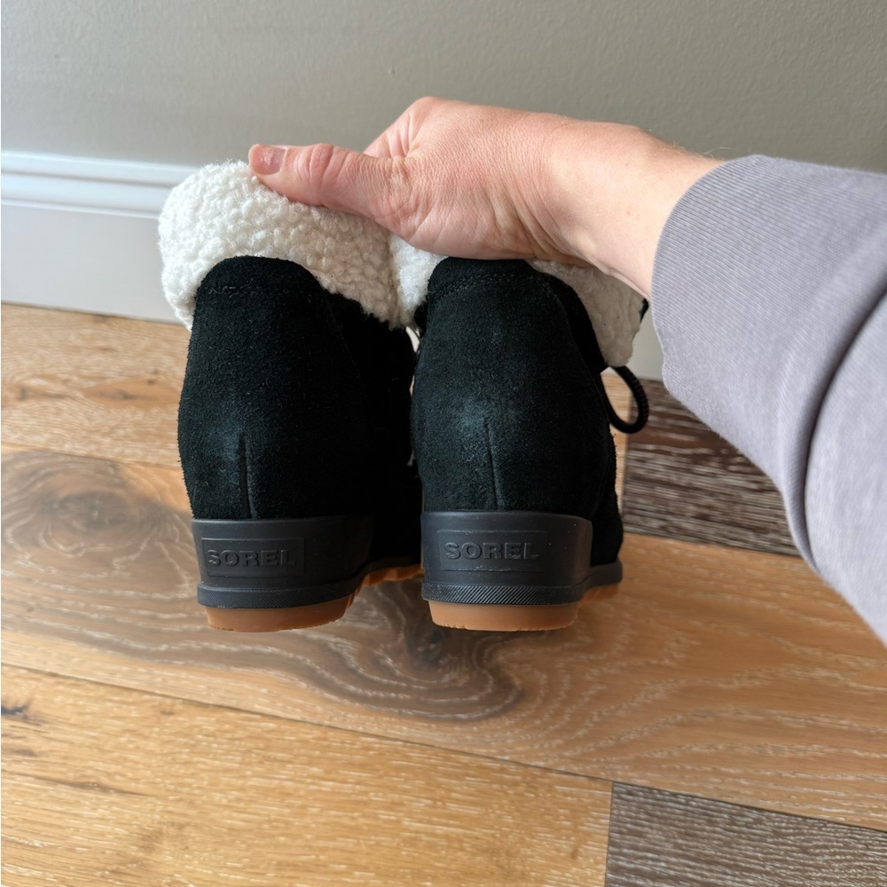 SOREL Evie Cozy Lace Boots Women's size 10 Jet Black nwt - Picture 10 of 12